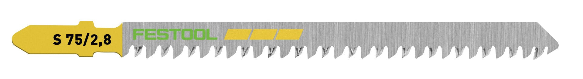 Festool Wood Straight Cut 3 in. Jigsaw Blade S 75/2.8, 5-Pack 204260