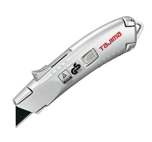 VR-103, Tajima VR-Series Self-Retracting Safety Utility Knife, One-Piece, 3x V-REX Blades