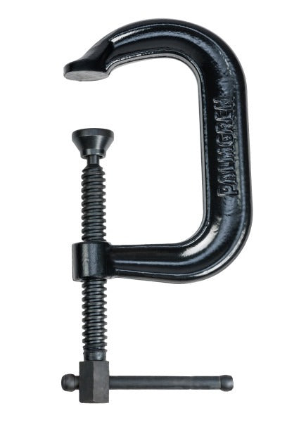 Palmgren 4" Drop Forged Deep Throat C-Clamp W/ Black Oxide Spindle (400 Series) 9629512
