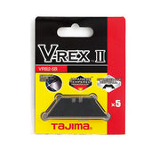 VRB2-5B, Tajima V-REX II Premium Tempered Steel Utility Knife Blades, 5-Blade pack