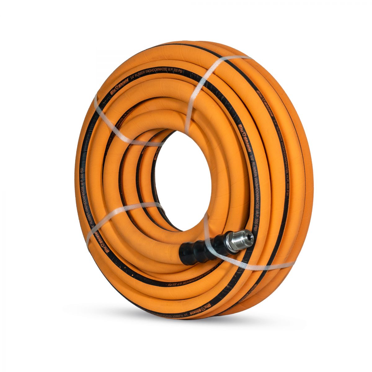 Blubird 3/4" X 100' Rubber Wash Down Hose 3/4" Male and Female GHT Fittings WD34100