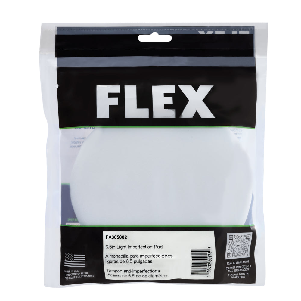 Flex Tools 6-1/2" White Medium Foam Polishing Pad FA305002