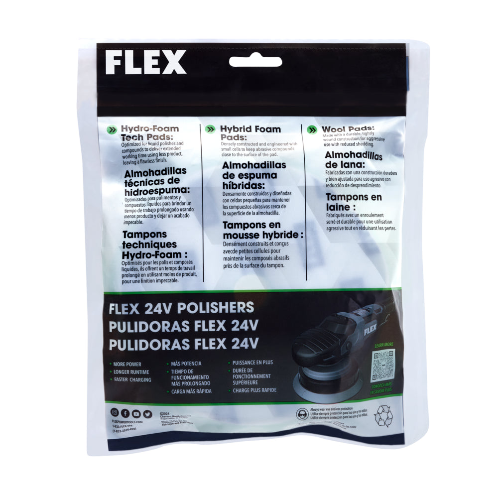 Flex Tools 6-1/2" Green Medium-Cut Foam Pad FA305005