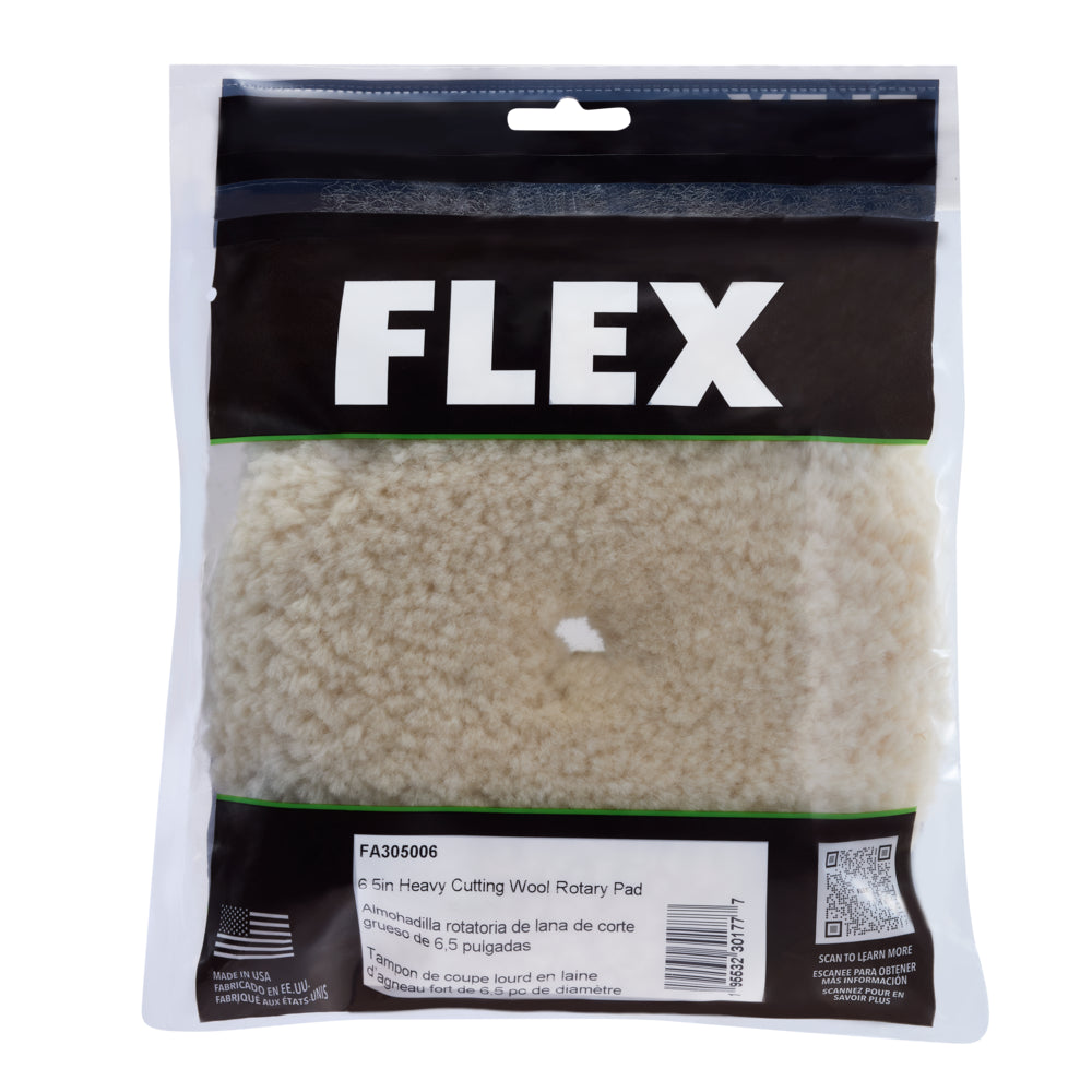 Flex Tools 6-1/2" Wool Heavy Cutting Rotary Pad FA305006