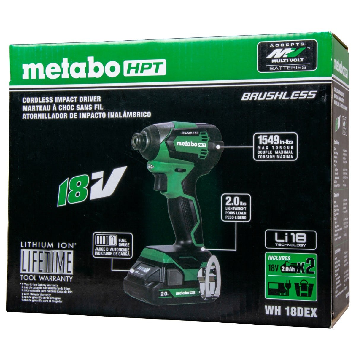 Metabo HPT 18V MultiVolt Cordless Brushless Impact Driver