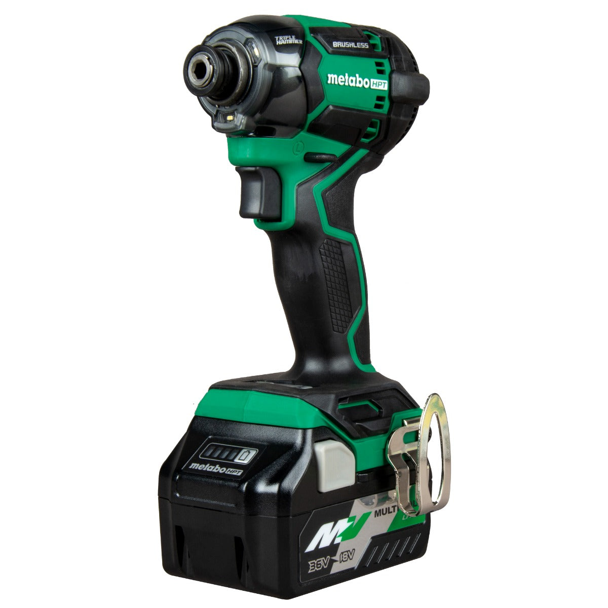 Metabo 36V MultiVolt Cordless Triple Hammer BOLT Impact Driver Kit, 2x 2.5Ah Batteries WH36DCM