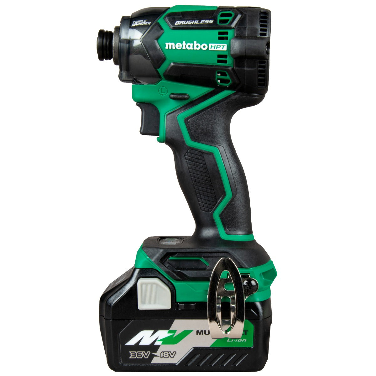 Metabo 36V MultiVolt Cordless Triple Hammer BOLT Impact Driver Kit, 2x 2.5Ah Batteries WH36DCM