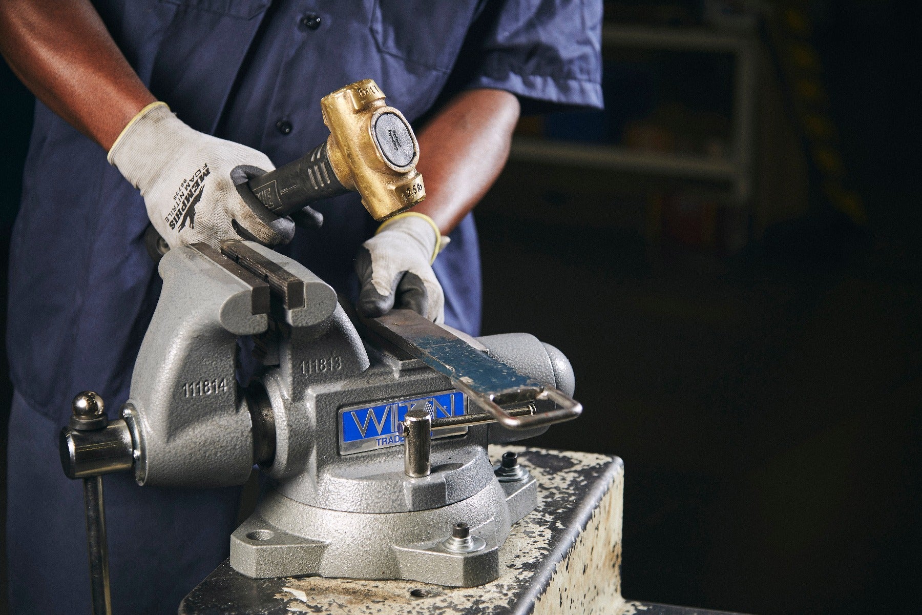 Jet 1755, Tradesman 5-1/2 in. Round Channel Vise with Swivel Base 28806