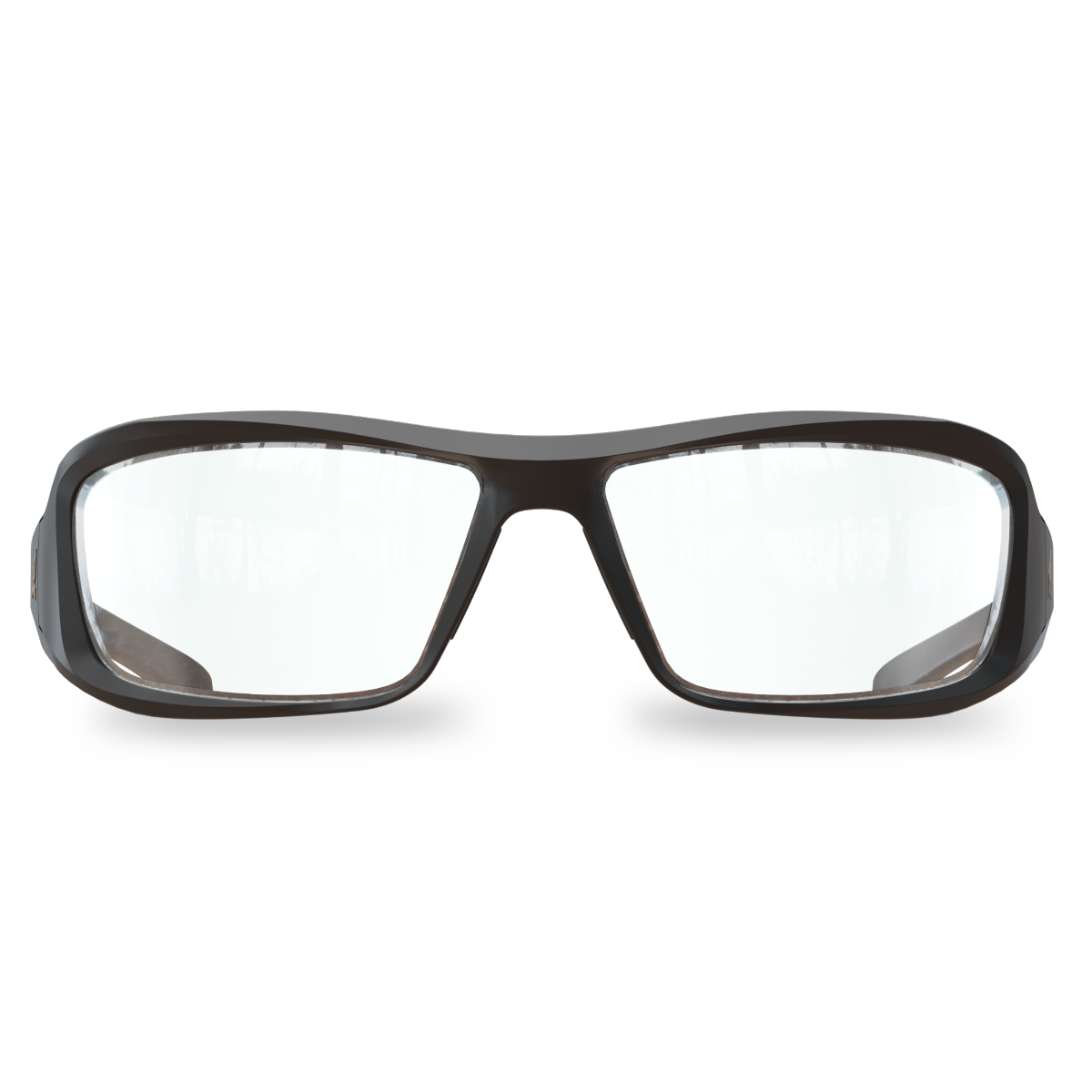 Edge Eyewear Brazeau Safety Glasses, Black Frame, Clear Vapor Shield Lens XB131VS