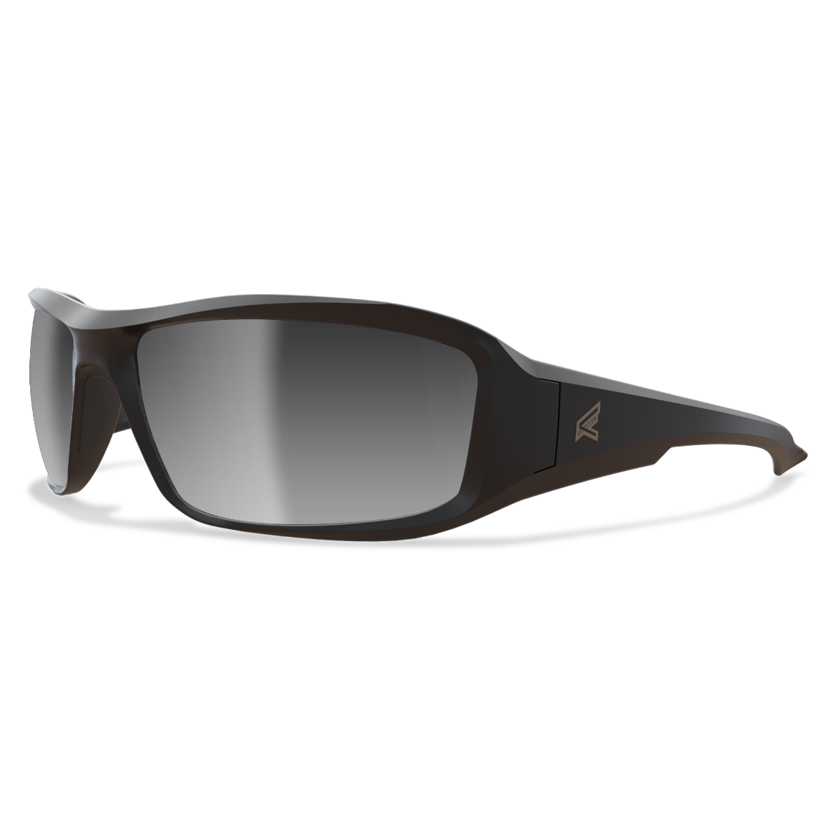 Edge Eyewear Brazeau Safety Glasses, Black Frame, Silver Mirror Lens XB137