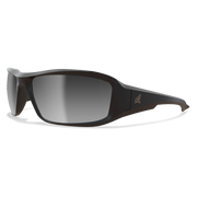 Edge Eyewear Brazeau Safety Glasses, Black Frame, Silver Mirror Lens XB137