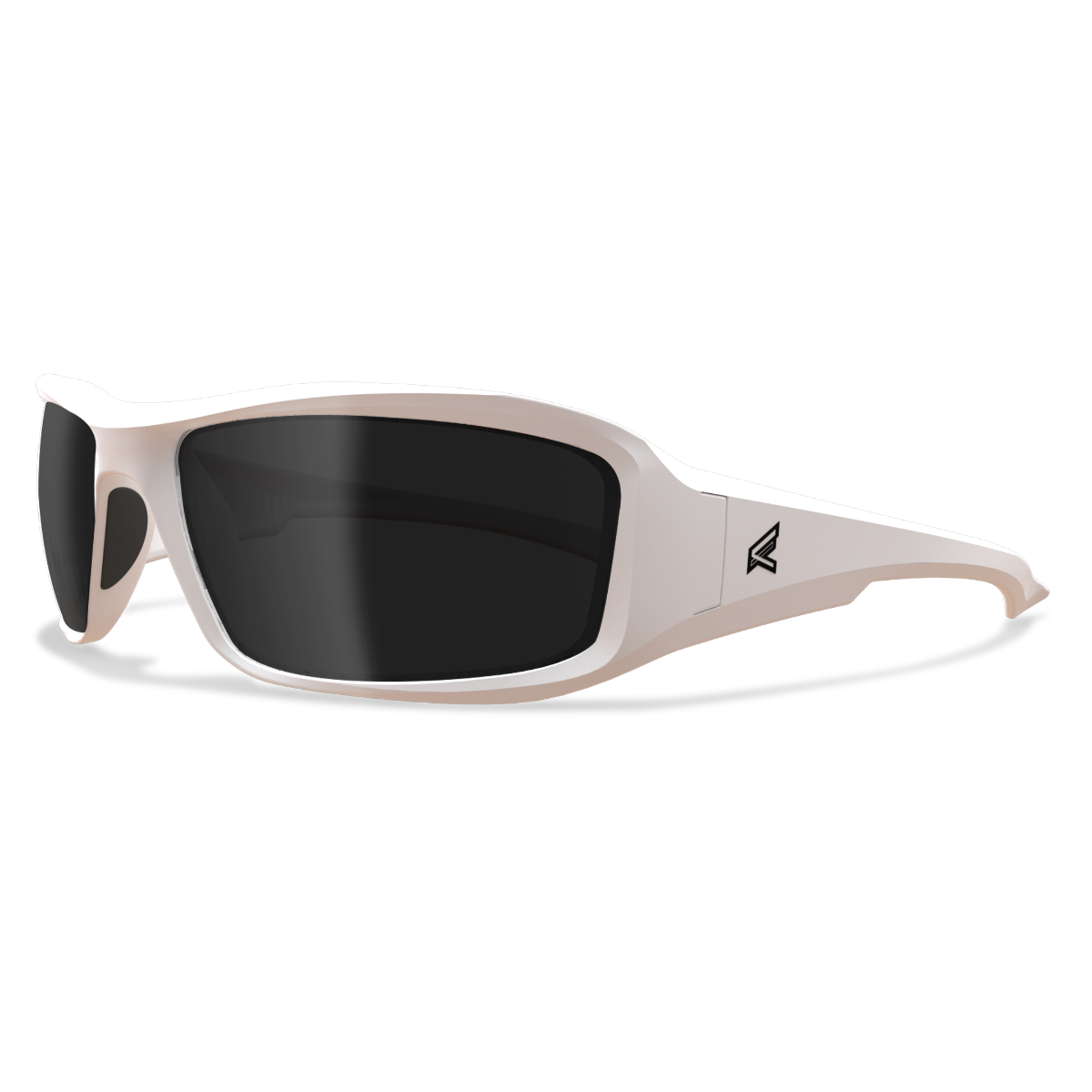 Edge Eyewear Brazeau Safety Glasses, White Frame, Smoke Lens XB146