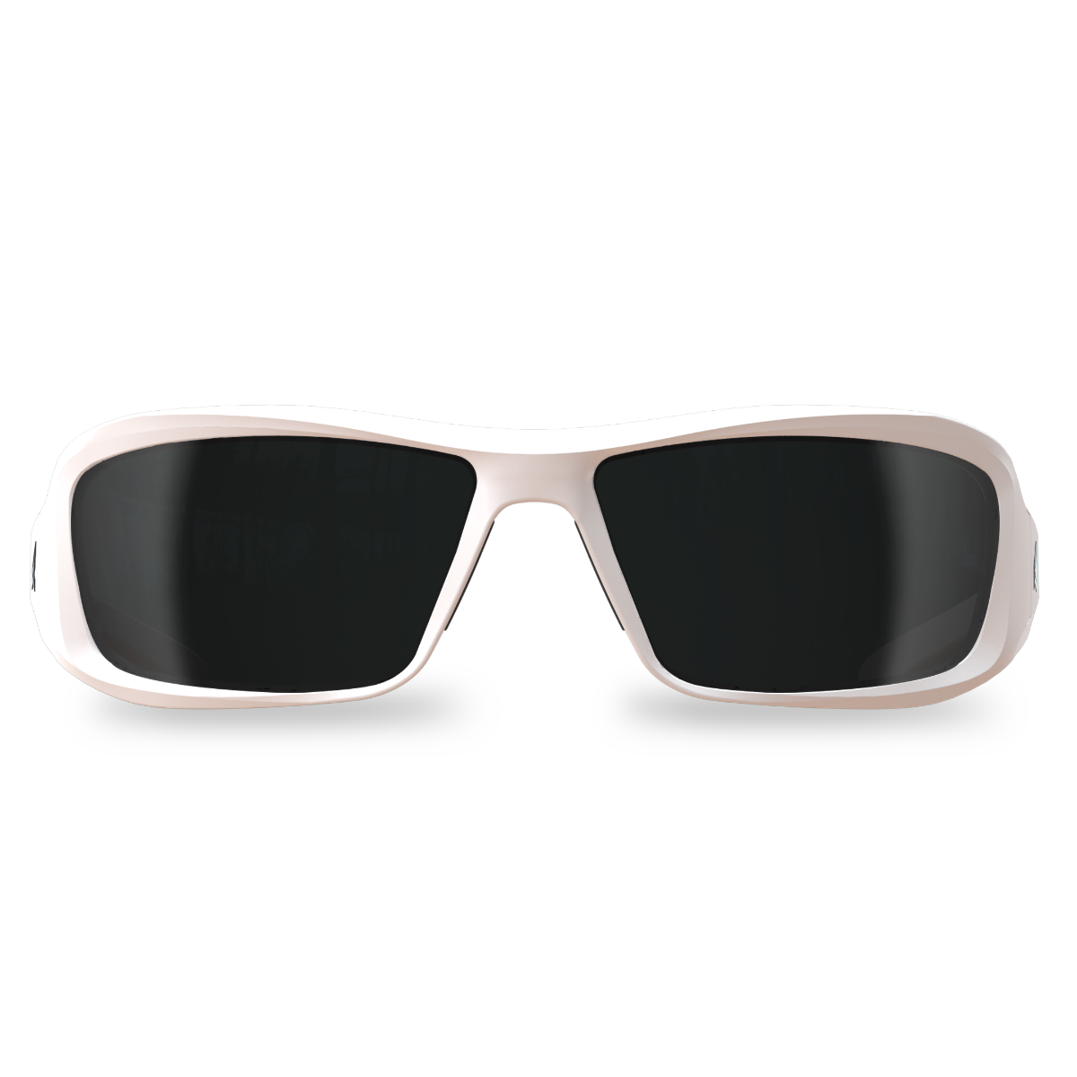 Edge Eyewear Brazeau Safety Glasses, White Frame, Smoke Lens XB146