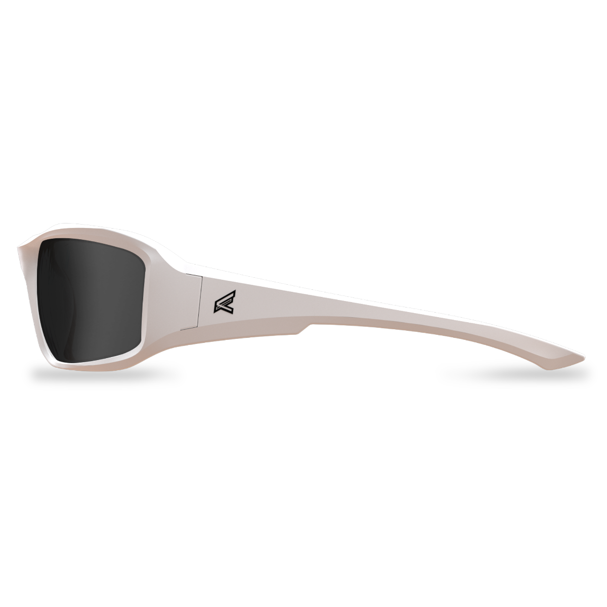 Edge Eyewear Brazeau Safety Glasses, White Frame, Smoke Lens XB146