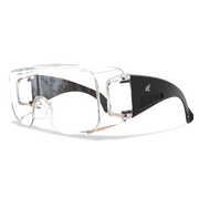 Edge Eyewear Ossa Safety Glasses, Black Frame, Clear Lens XF111-L