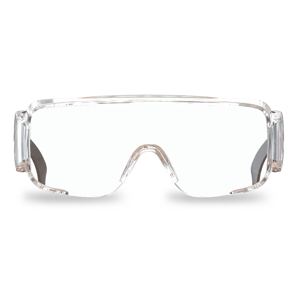 Edge Eyewear Ossa Safety Glasses, Black Frame, Clear Lens XF111-L