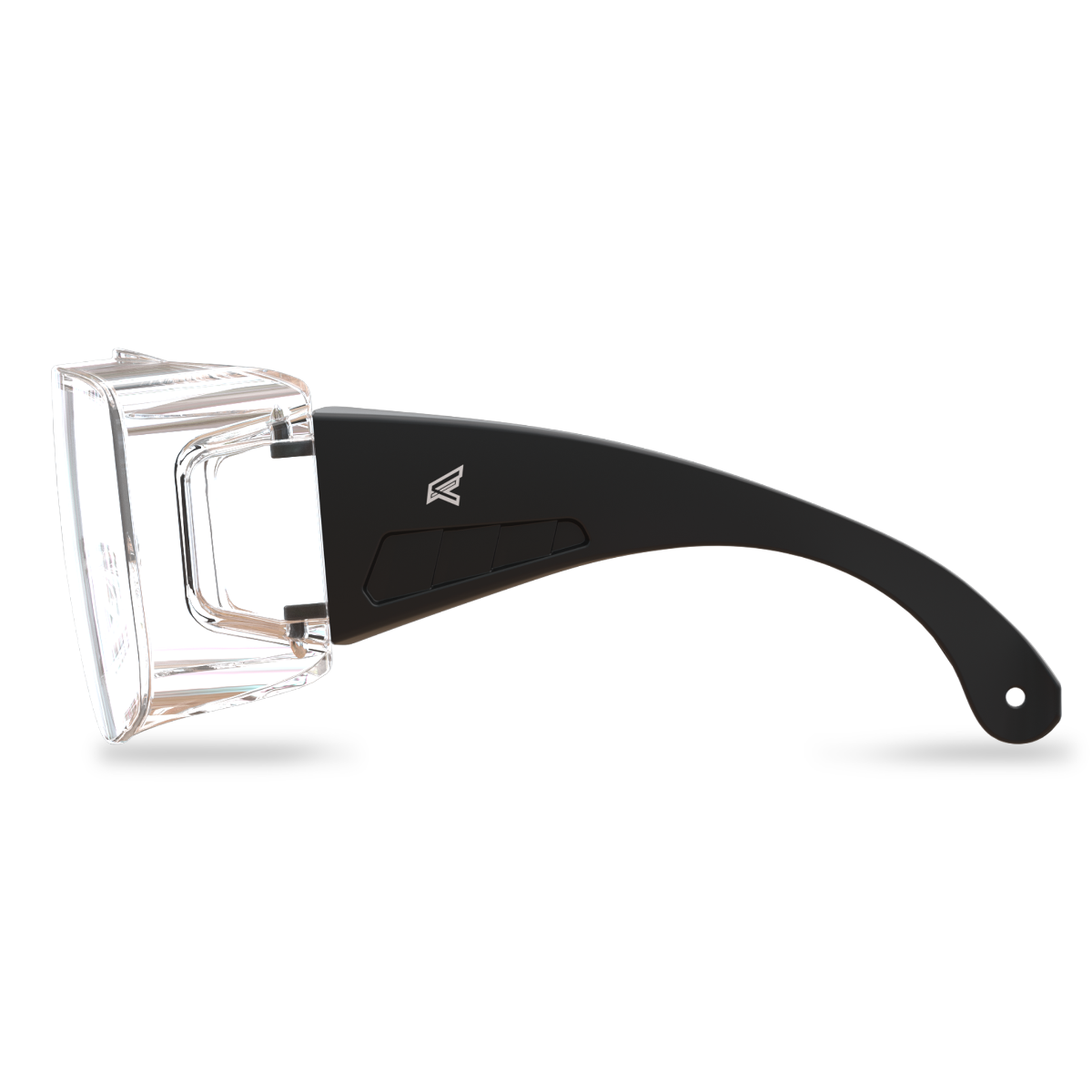Edge Eyewear Ossa Safety Glasses, Black Frame, Clear Lens XF111-L