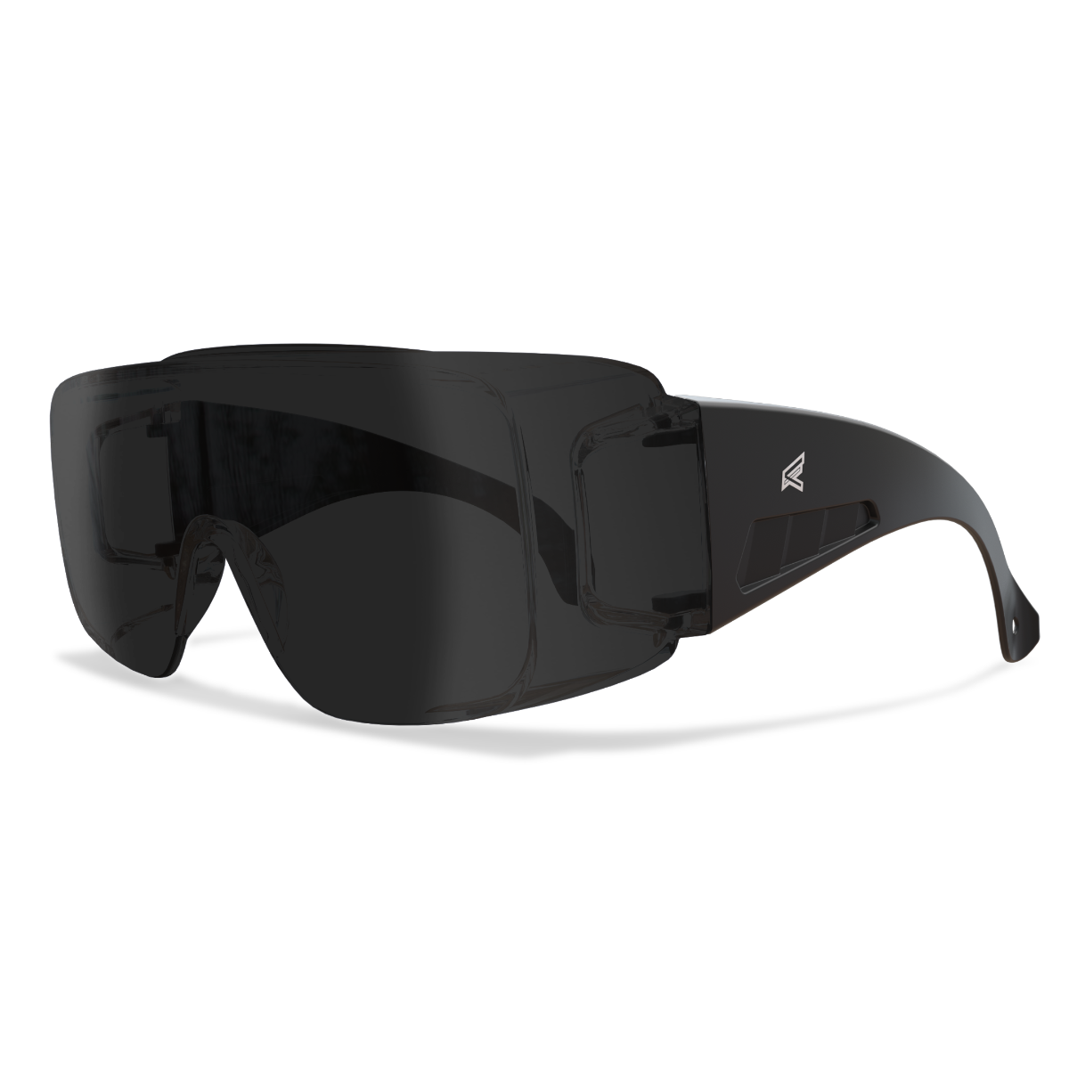 Edge Eyewear Ossa Safety Glasses, Black Frame, Smoke Lens XF116-L