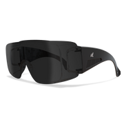 Edge Eyewear Ossa Safety Glasses, Black Frame, Smoke Lens XF116-L