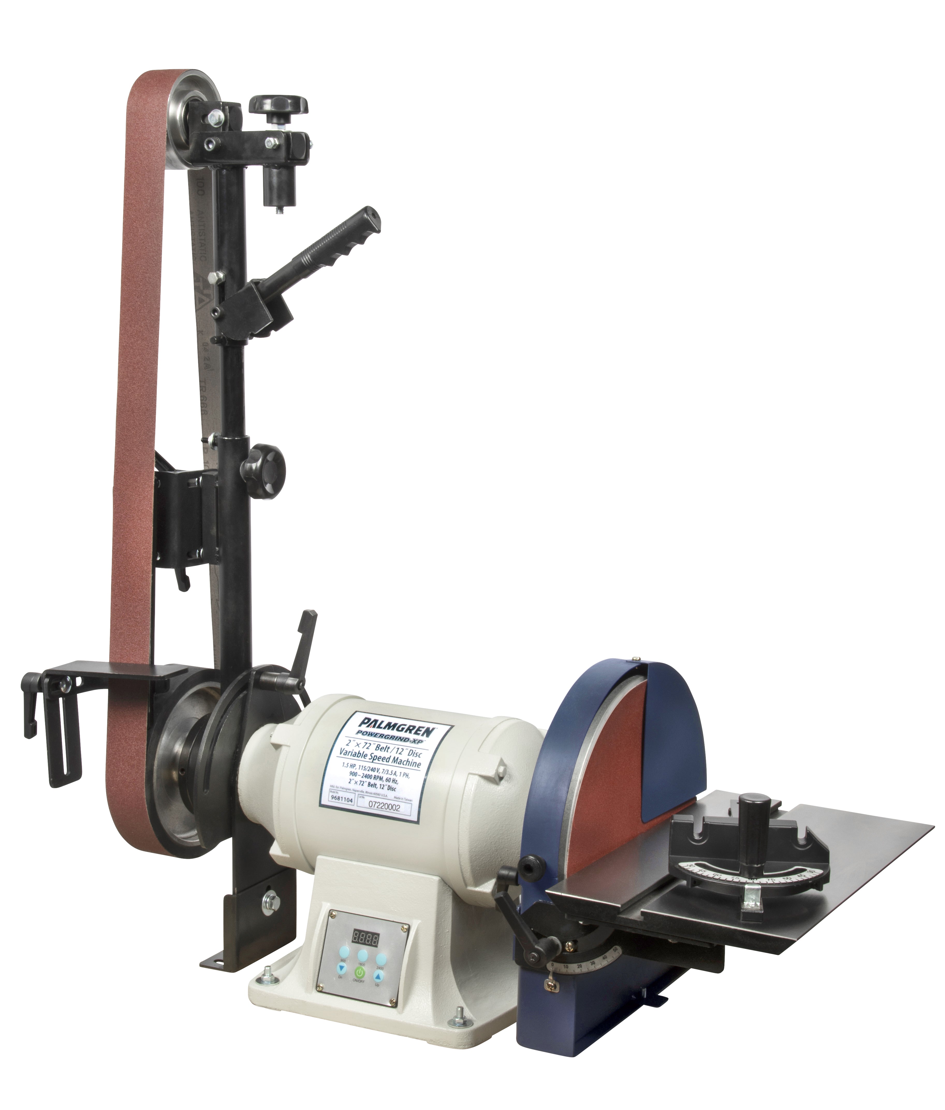 Palmgren 2" x 72" & 12" VS Combination Belt & Disc Machine 9681104