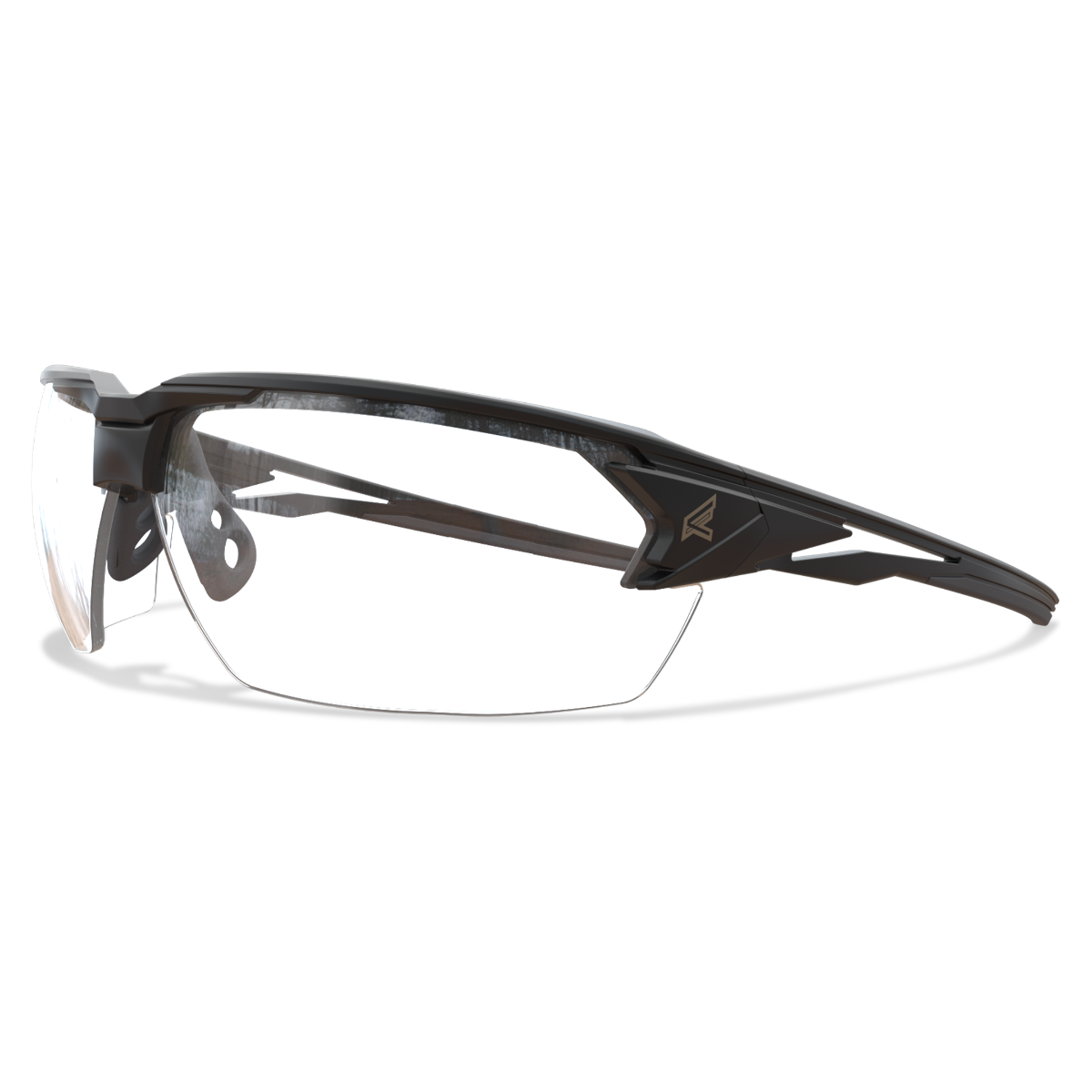 Edge Eyewear Pumori Safety Glasses, Black Frame, Clear Lens XP411