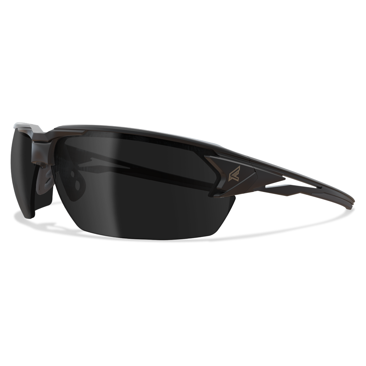 Edge Eyewear Pumori Safety Glasses, Black Frame, Smoke Vapor Shield Lens XP416VS