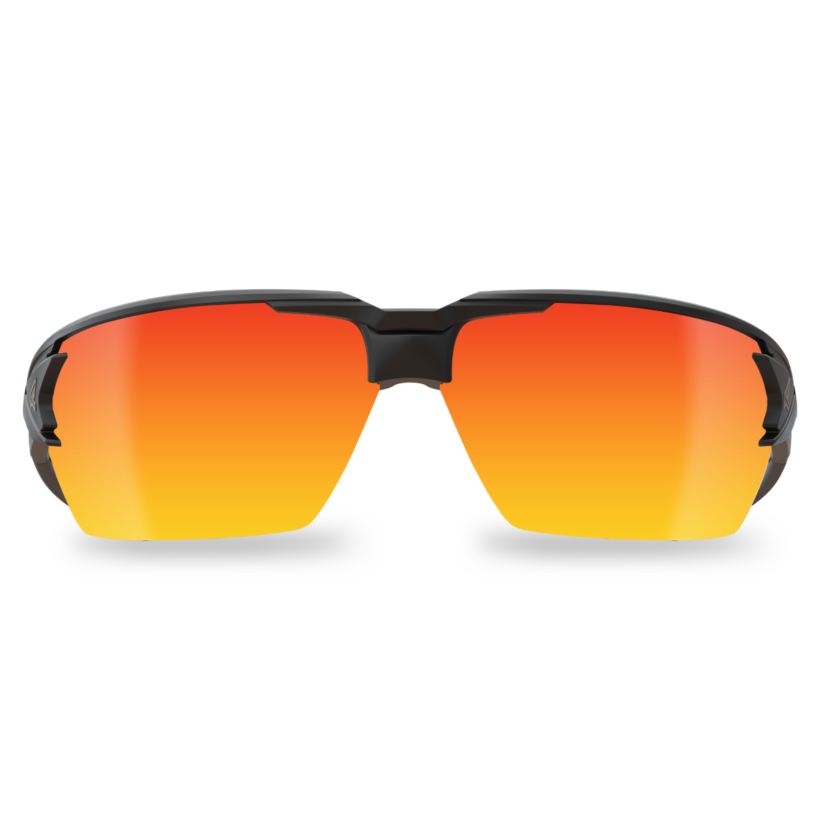 Edge Eyewear Pumori Safety Glasses, Black Frame, Aqua Precision Red Mirror Lens XPAP419