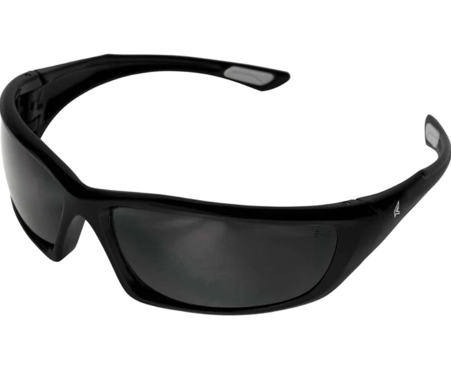 Edge Eyewear Robson XL Safety Glasses, Black Frame, Smoke Vapor Shield Lens XR-XL416VS