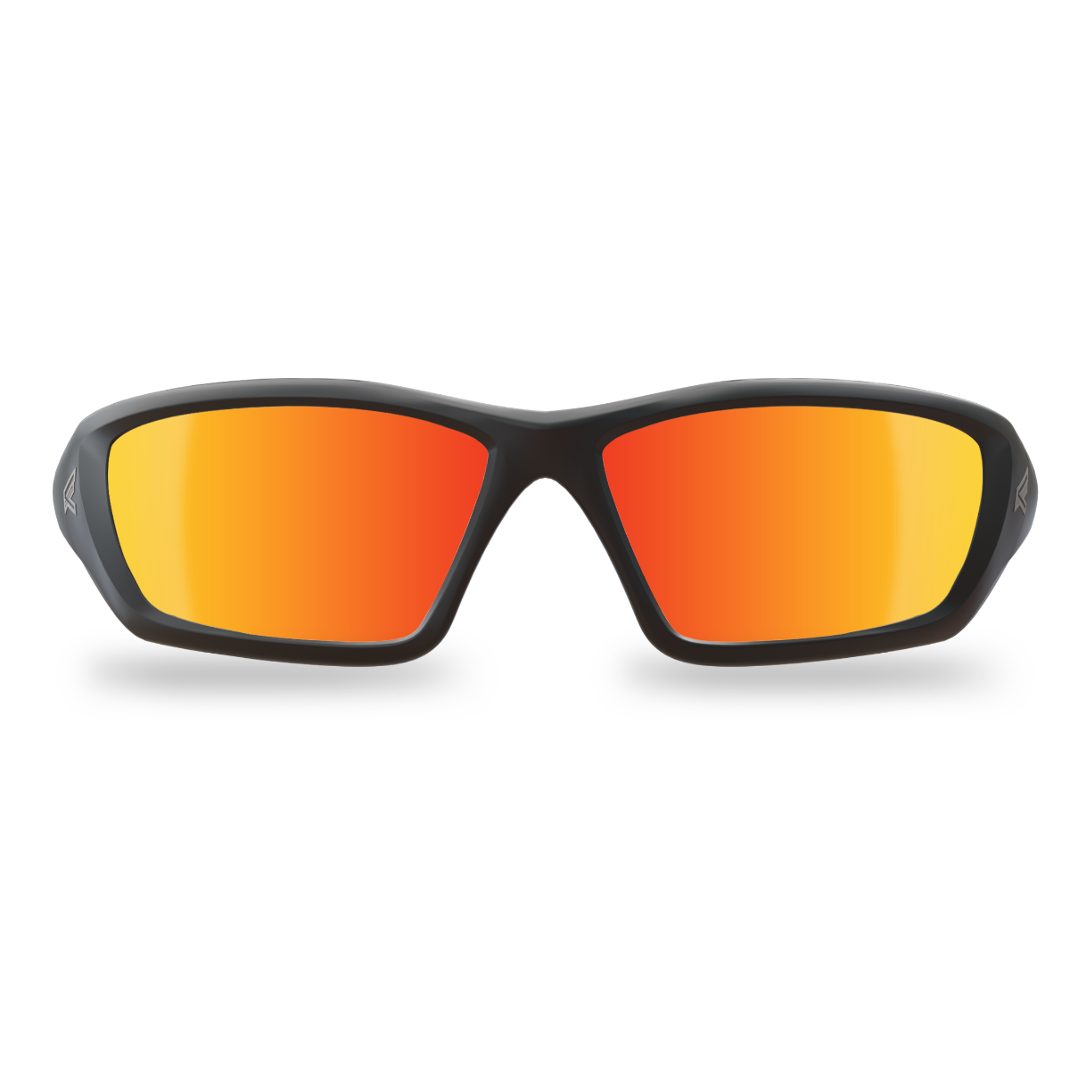 Edge Eyewear Robson Safety Glasses, Black Frame, Aqua Precision Red Mirror Lens XRAP419