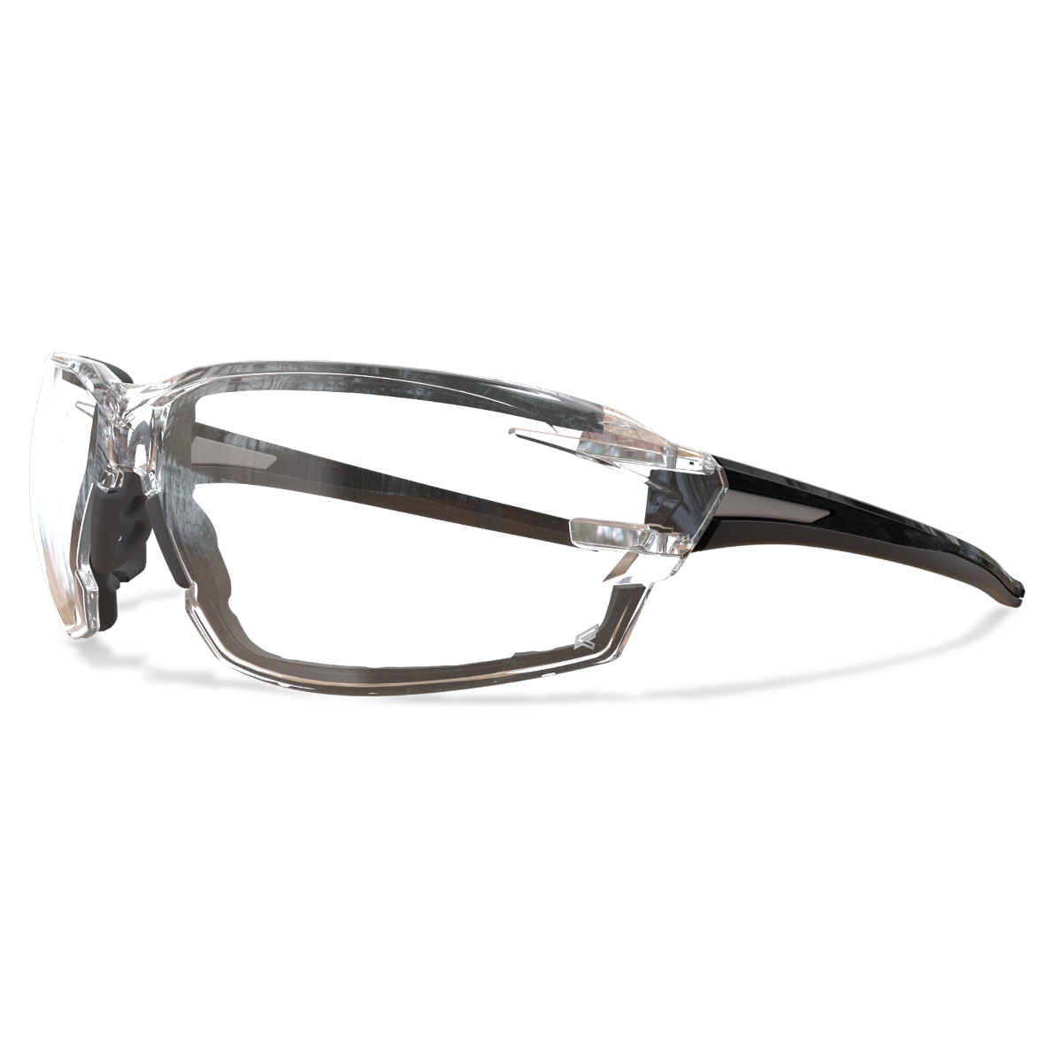 Edge Eyewear Nevosa Safety Glasses, Black Frame with Gasket, Clear Standard Anti-Fog Lens XV411AFG