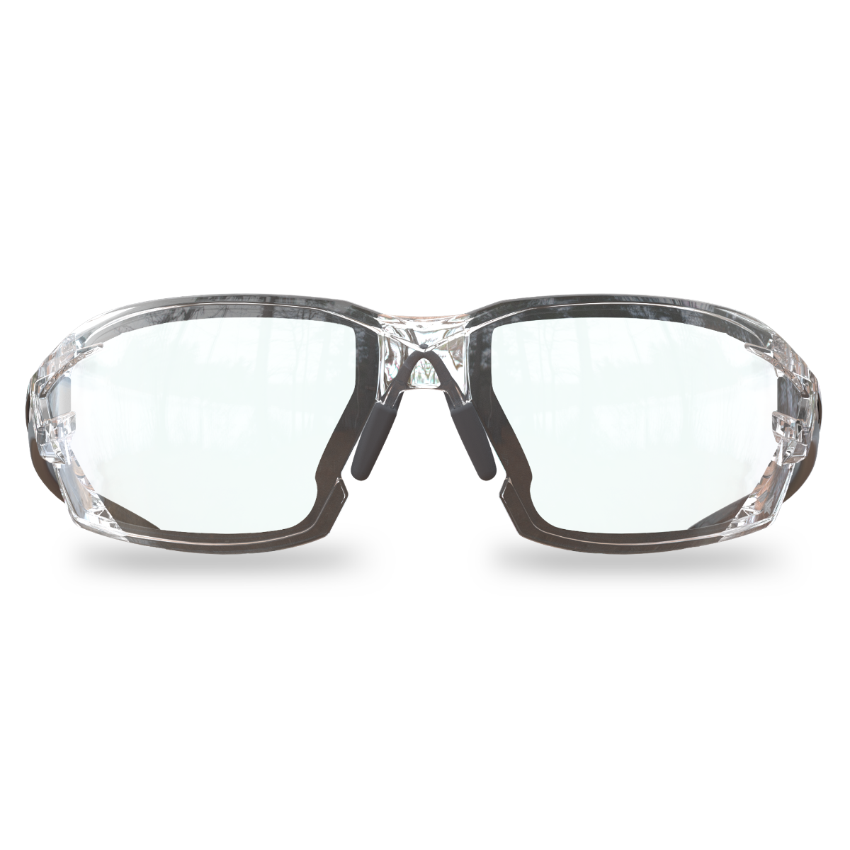 Edge Eyewear Nevosa Safety Glasses, Black Frame with Gasket, Clear Standard Anti-Fog Lens XV411AFG