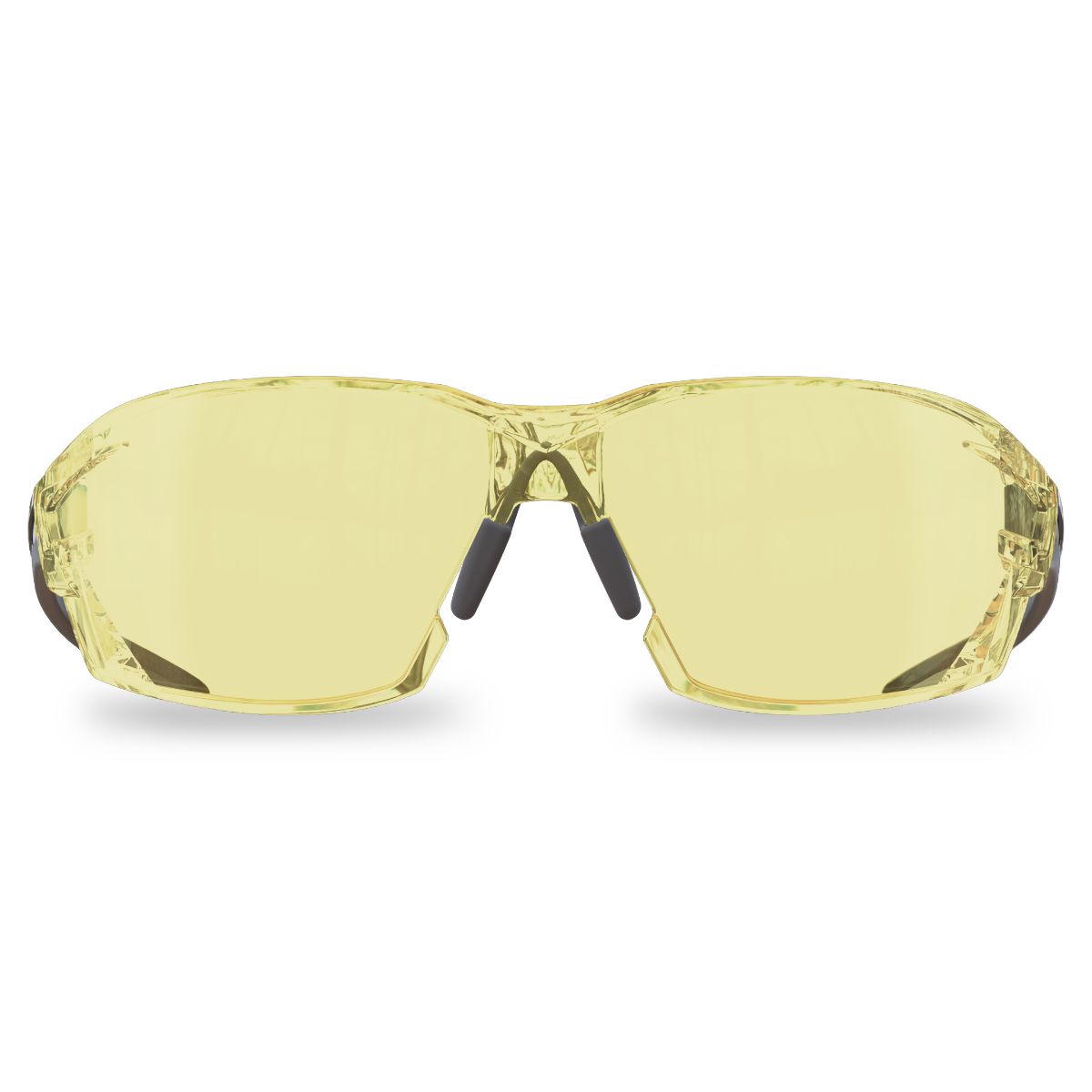 Edge Eyewear Nevosa Safety Glasses, Black Frame, Yellow Lens XV412