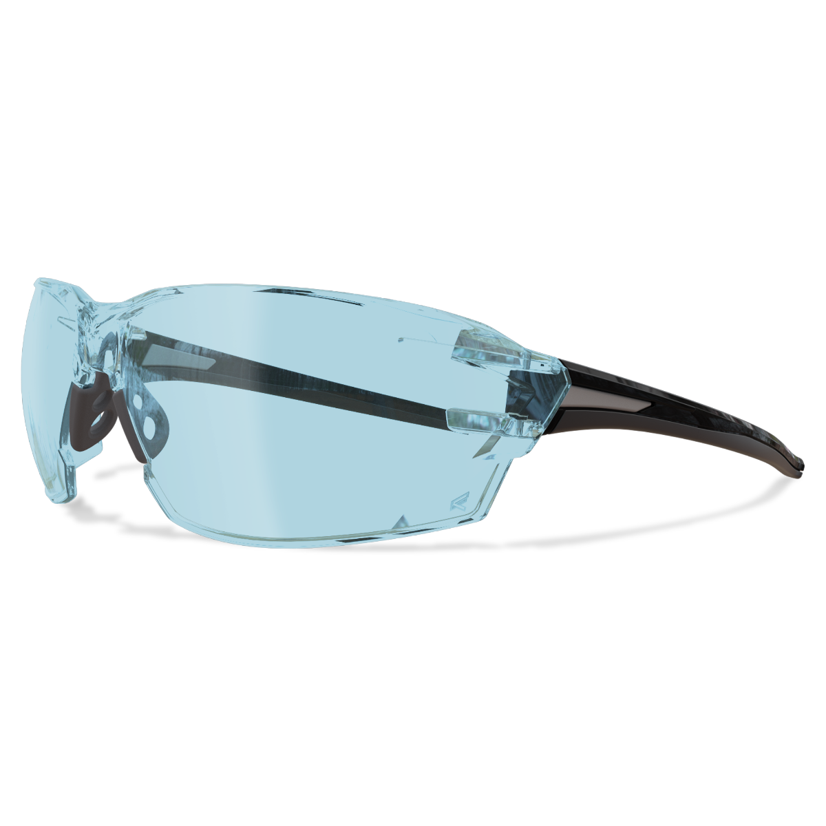 Edge Eyewear Nevosa Safety Glasses, Black Frame, Light Blue Lens XV413
