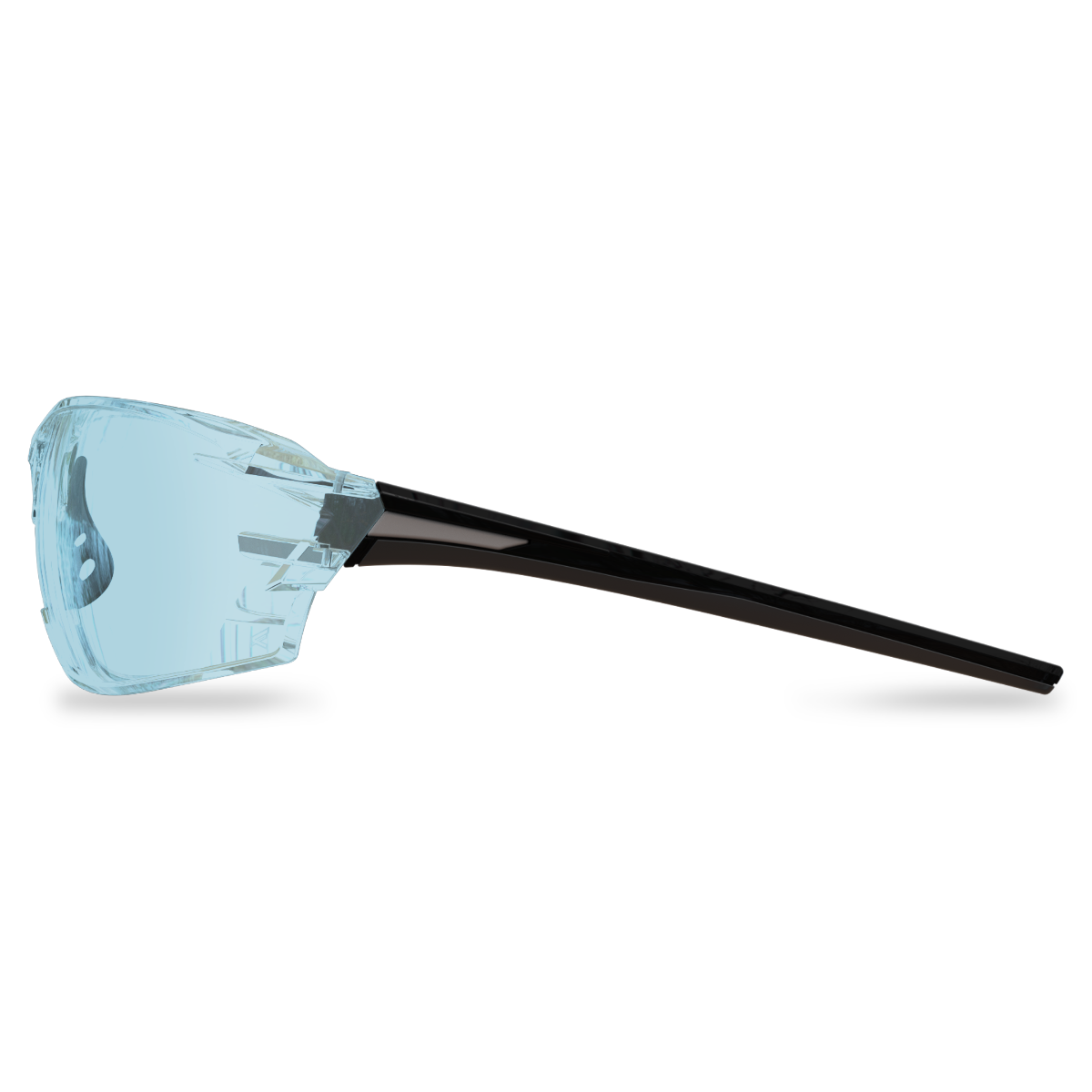 Edge Eyewear Nevosa Safety Glasses, Black Frame, Light Blue Vapor Shield Lens XV413VS