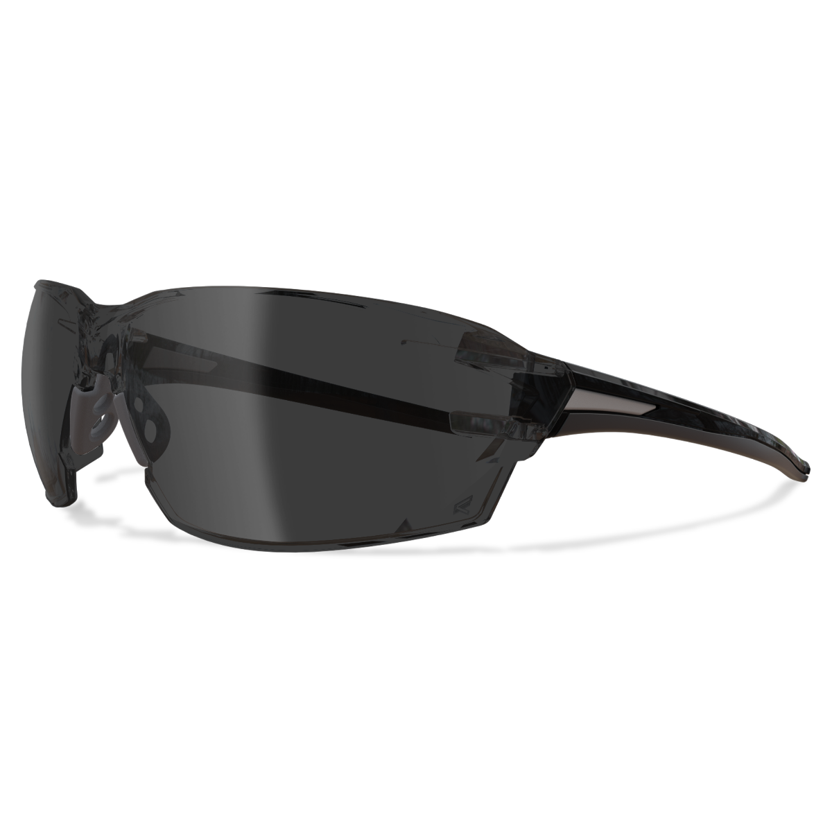 Edge Eyewear Nevosa Safety Glasses, Black Frame, Smoke Vapor Shield Lens XV416VS
