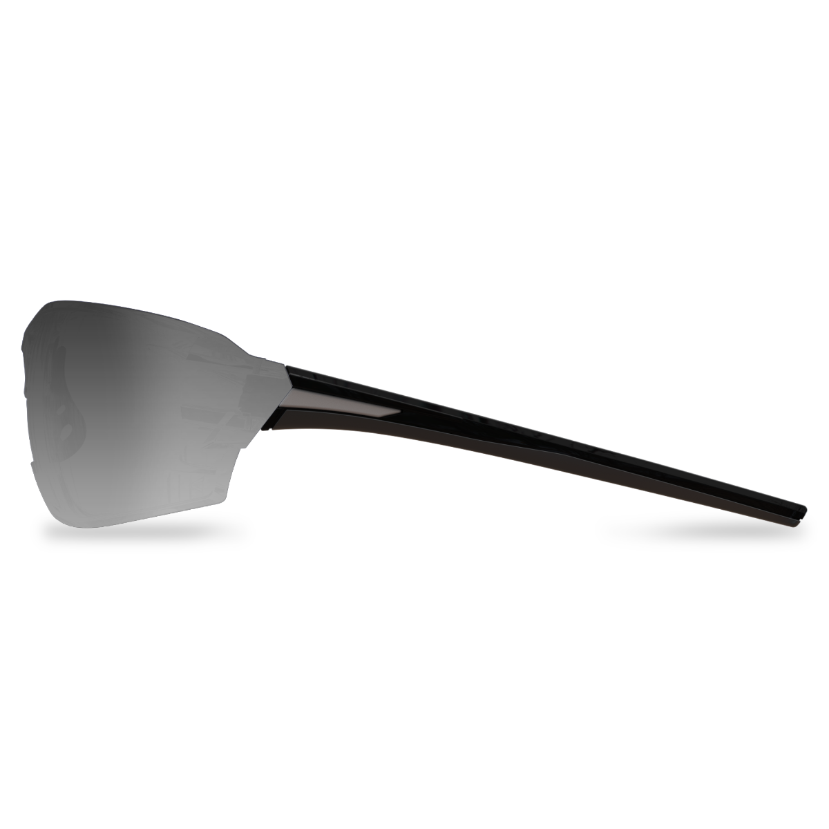 Edge Eyewear Nevosa Safety Glasses, Black Frame, Silver Mirror Lens XV417