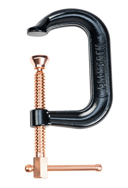 4" Drop Forged Deep Throat C-Clamp W/ Copper Spindle (400 Series)