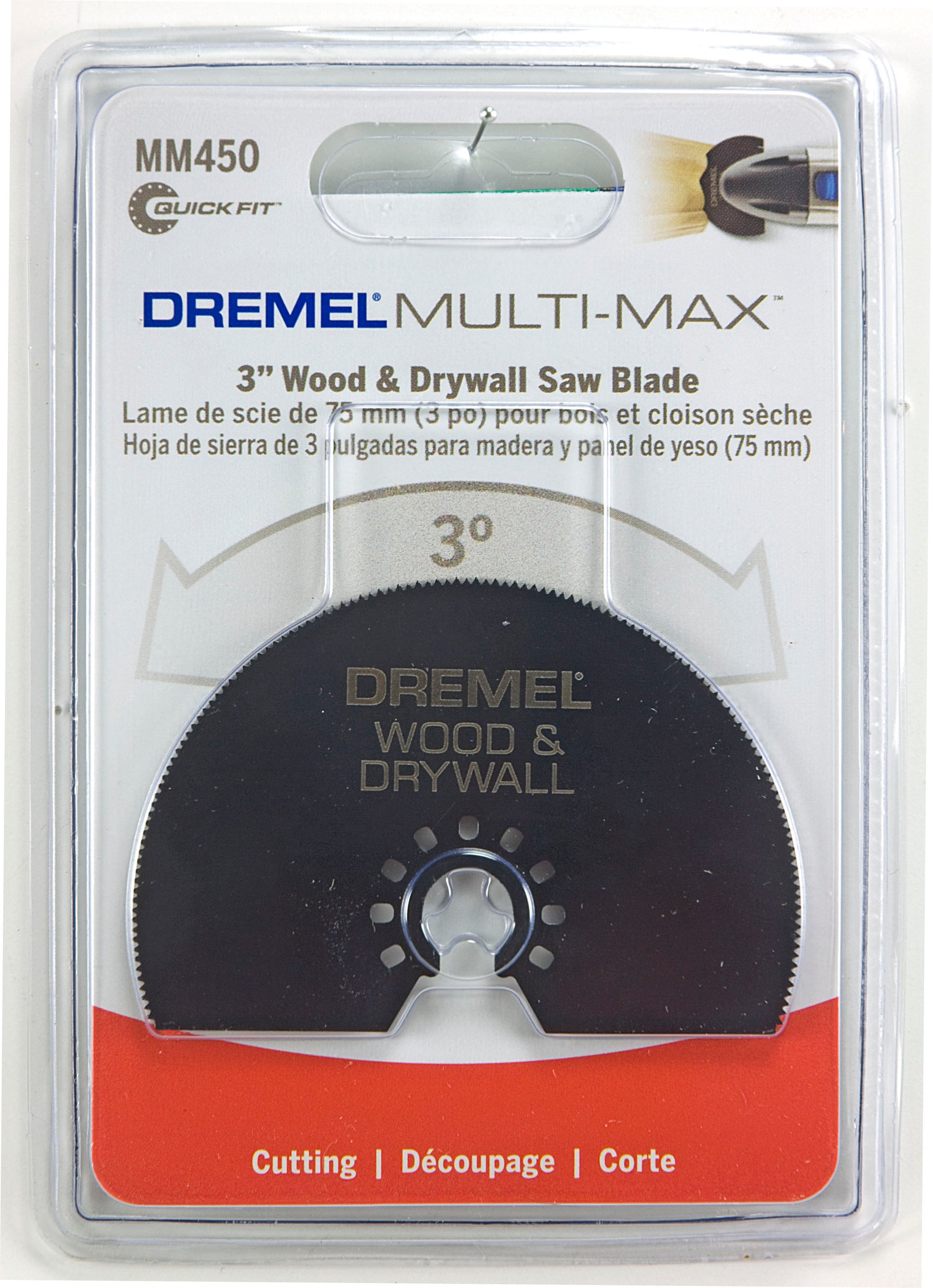 Dremel 3-1/2 in. Half-Moon Cutting Oscillating Blade MM450