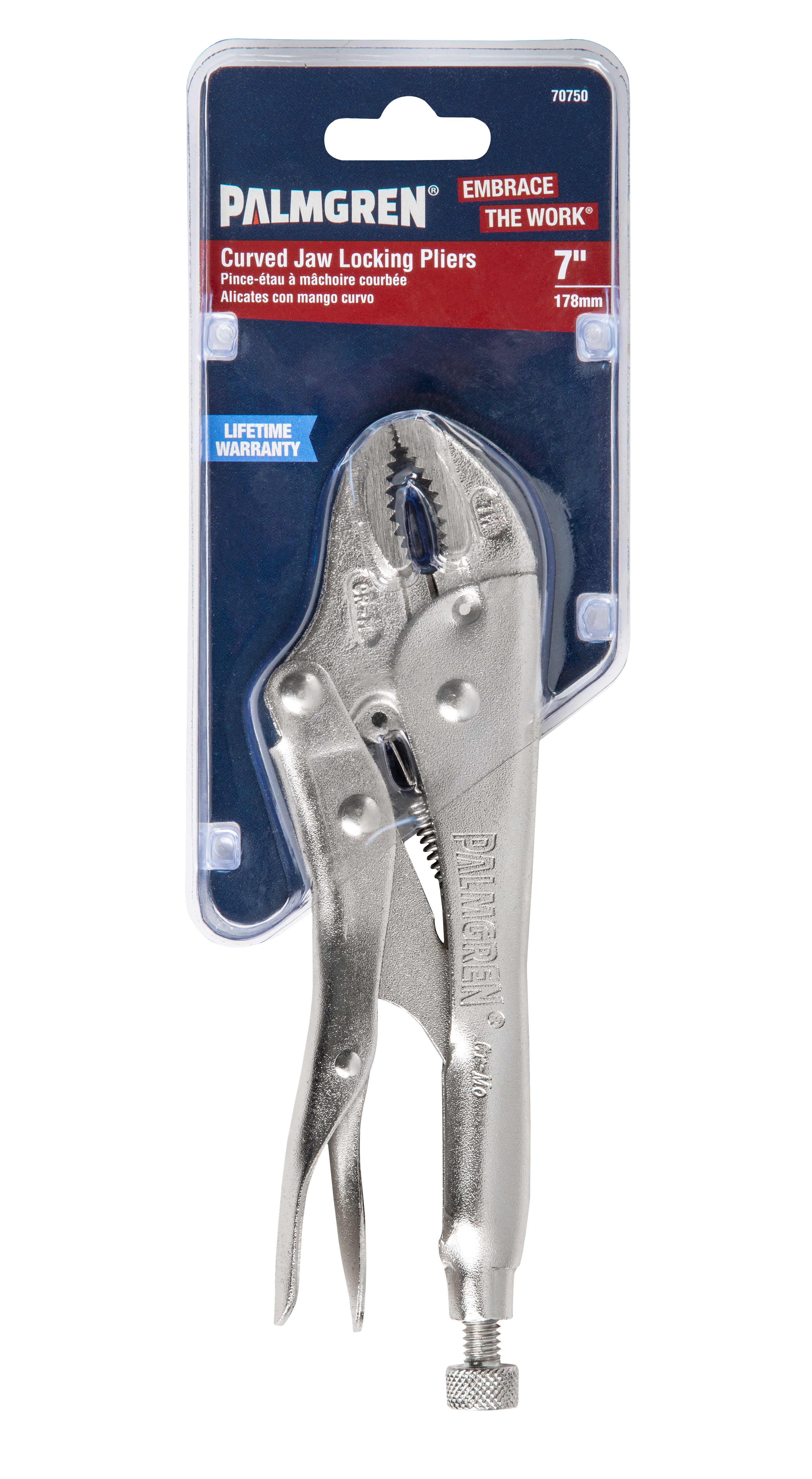 Palmgren 7" Curved Jaw Locking Plier 70750